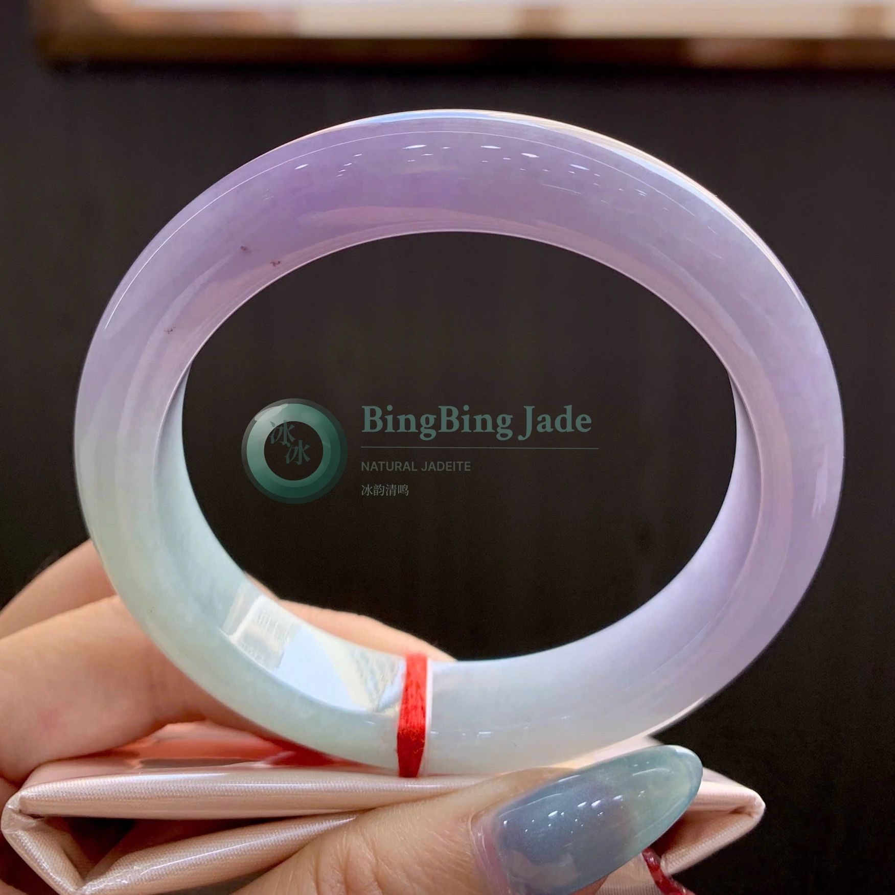 Lavender Mist Meets Celadon — Round Bangle 55mm