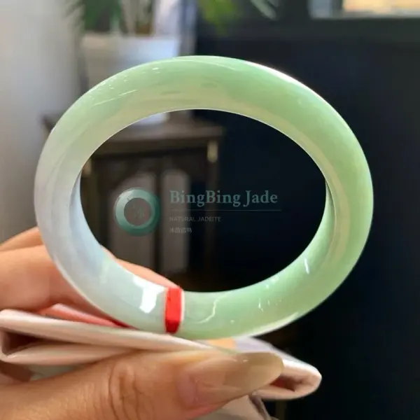 Spring Mist Celadon Round Bangle 55mm