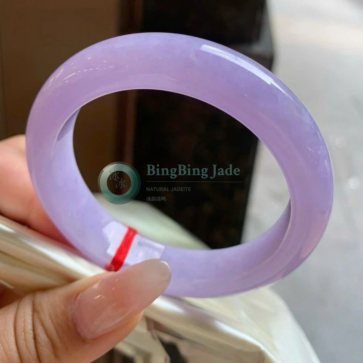Lilac Violet Glow Jadeite Bangle 52.7mm