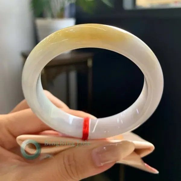 Porcelain White with Honey Blush Bangle 54mm