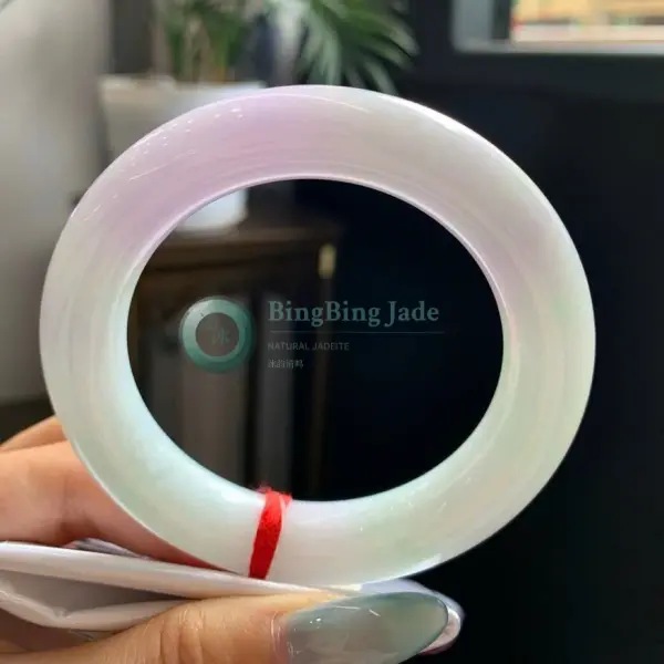 Luminous Lavender-to-White Round Bangle 54mm