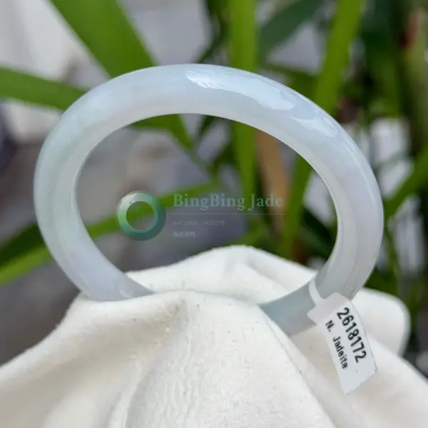 Blue Water Bangle 55mm — Near-Glacial Translucency
