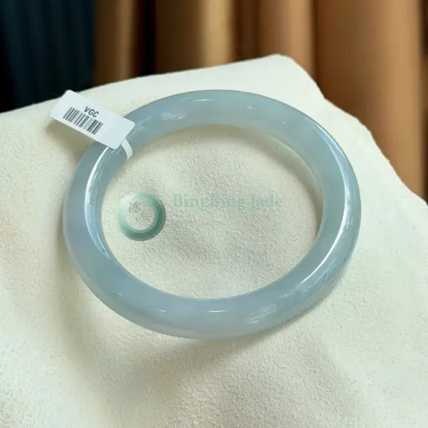 Lavender-Blue Glow Jadeite Bangle 56mm