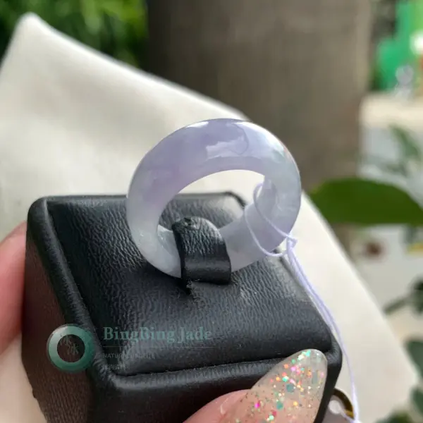 Lavender Mist Jadeite Ring 16.7mm