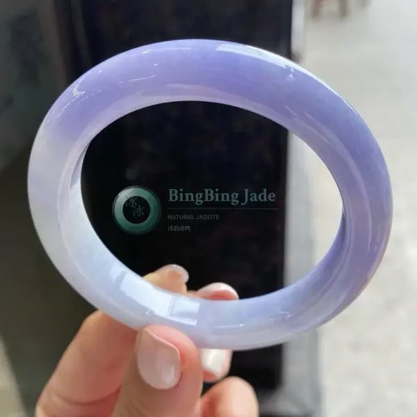 Lavender Mist Round Bangle 55mm — Full Violet Saturation