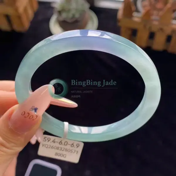 Glacial Blue with Moonlight Undertone Bangle