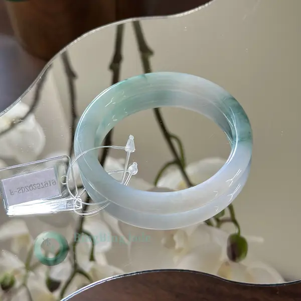 Faint Lavender-Blue Floating Moss Bangle 54mm
