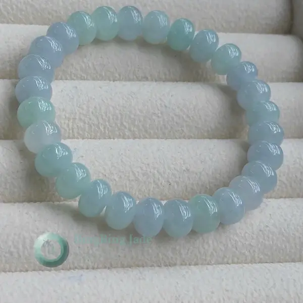 Glacial Blue-Green Abacus Bead Bracelet 8.5mm
