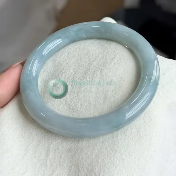 Moonlight Lavender-Blue Mist Round Bangle 55.8mm — Monet Cloudscape