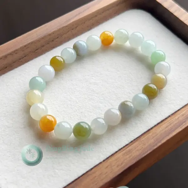 Spring Meadow Multi-Color Jadeite Bead Bracelet
