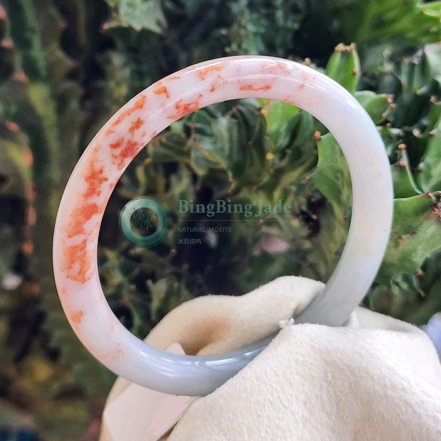 Crimson Bloom on Moonlight Undertone Bangle 55.7mm