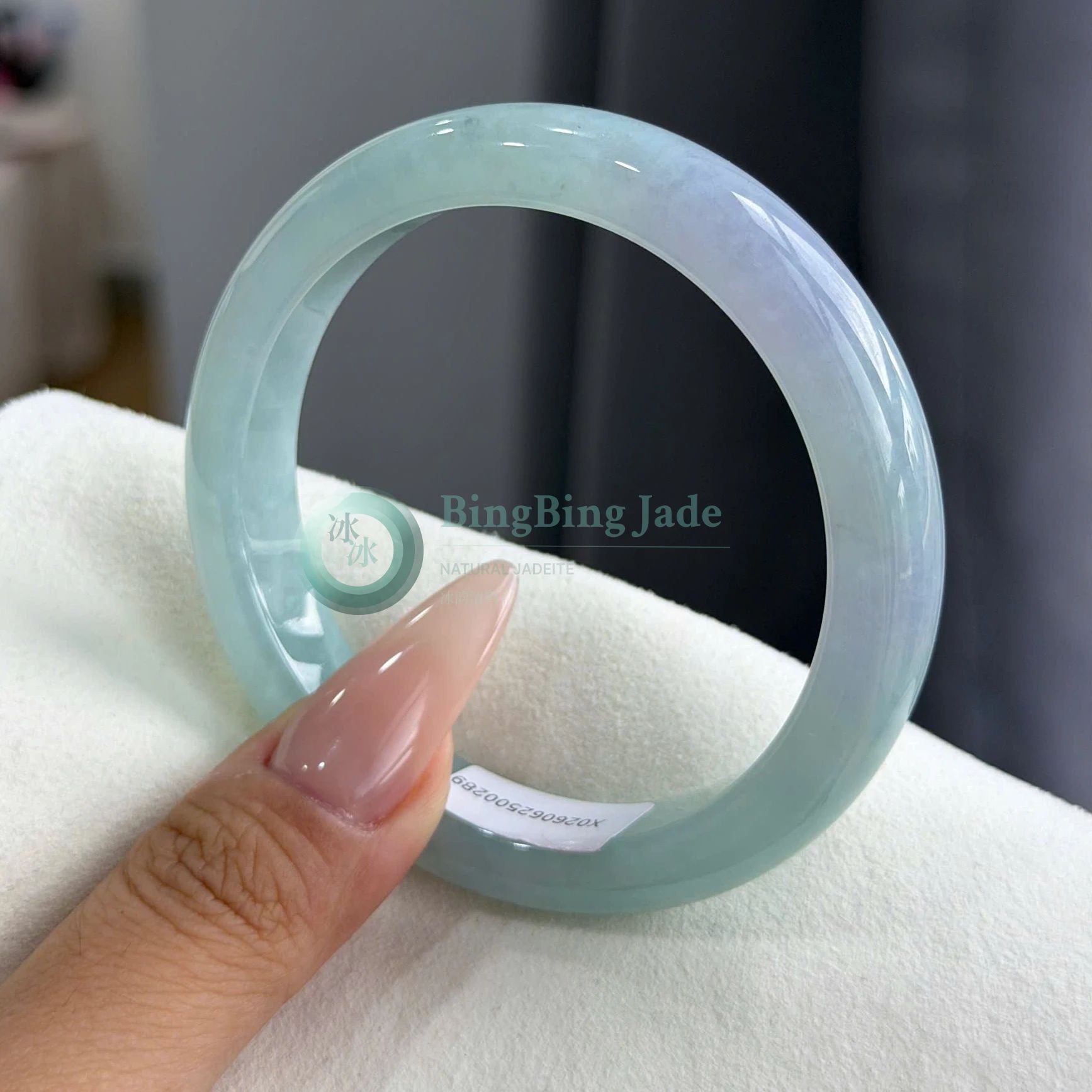 Soft Aqua Glow with Moonlight Undertone Bangle 55.7mm