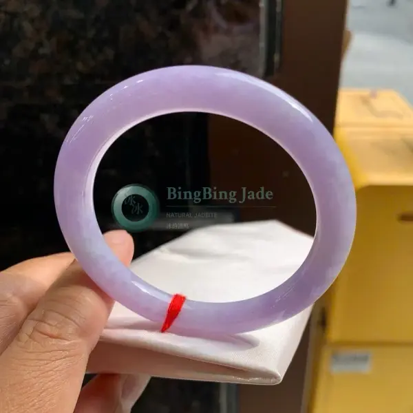 Deep Lavender Glutinous Bangle 56mm — Saturated Violet, Undeniable Presence