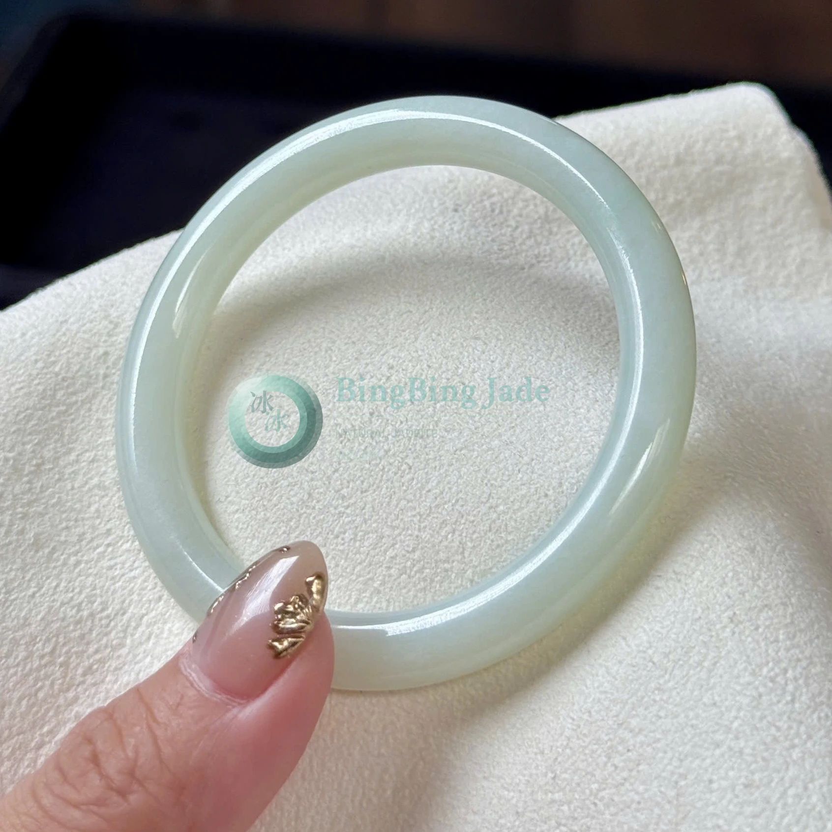 Soft Jelly Pale Celadon Round Bangle 51mm