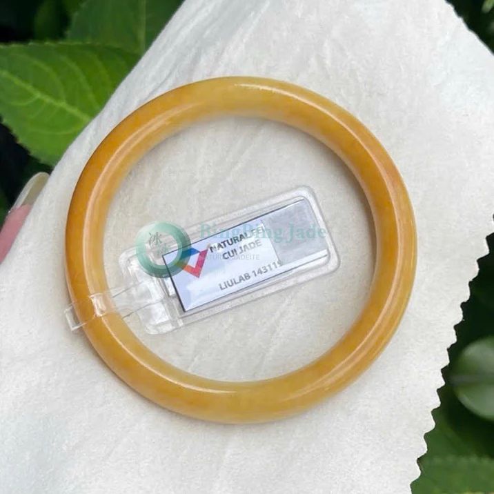 Golden Honey Glutinous Round Bar Bangle 57mm