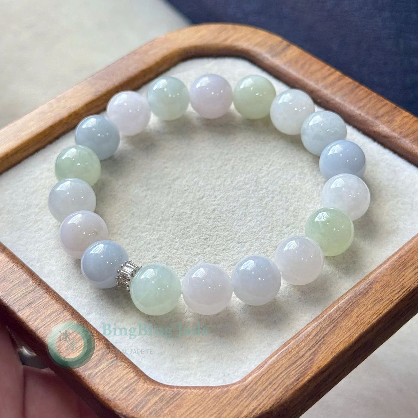 Moonlight Pastel Trio Duo Bao Bracelet ~9.6mm