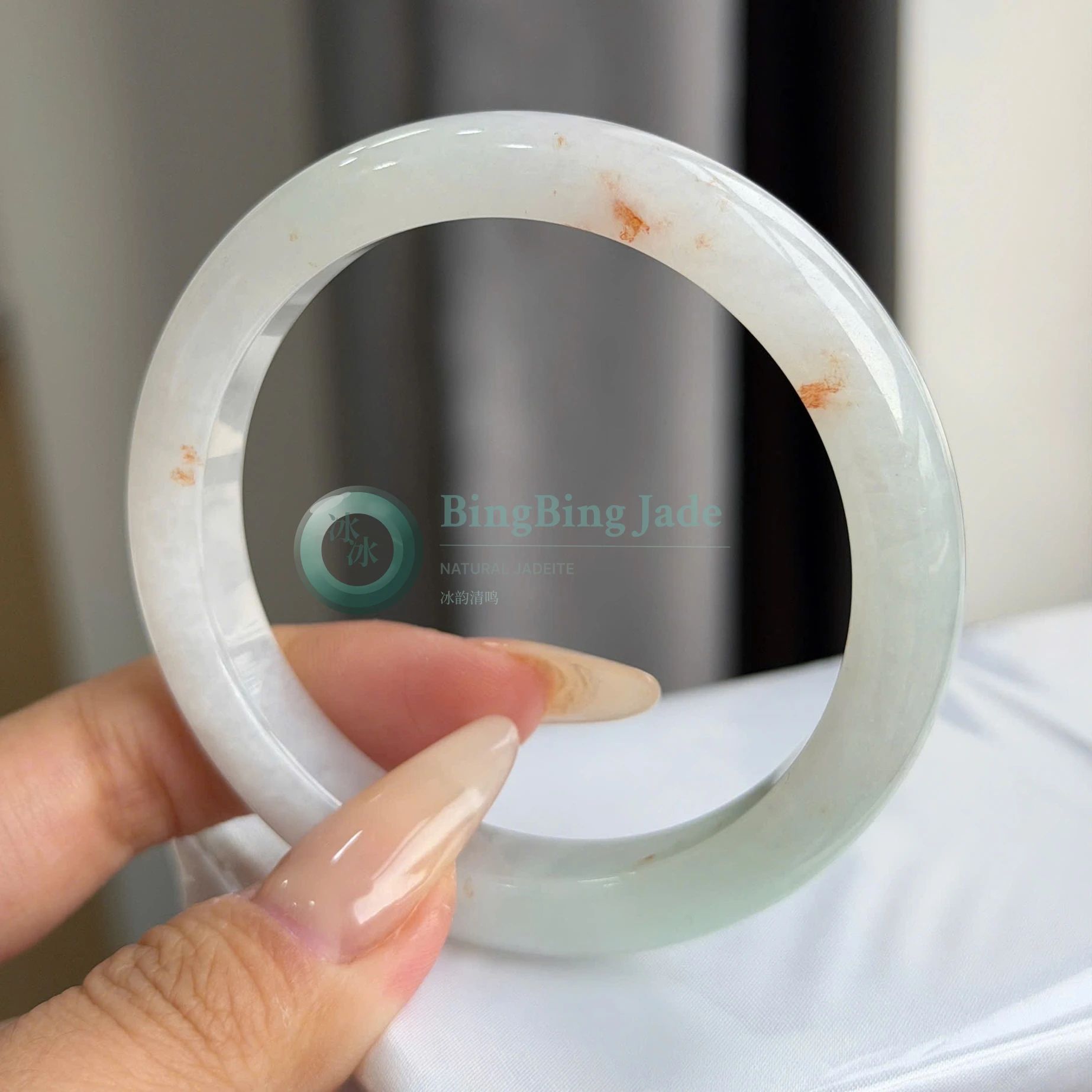 Soft Moonstone Glow with Amber Kiss Bangle 55.9mm
