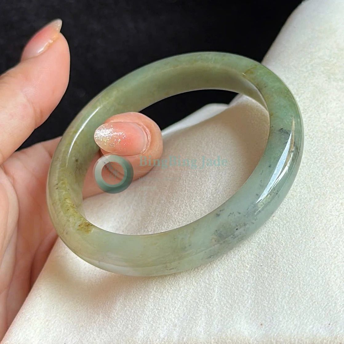 Soft Celadon with Honey Drift Bangle 58mm