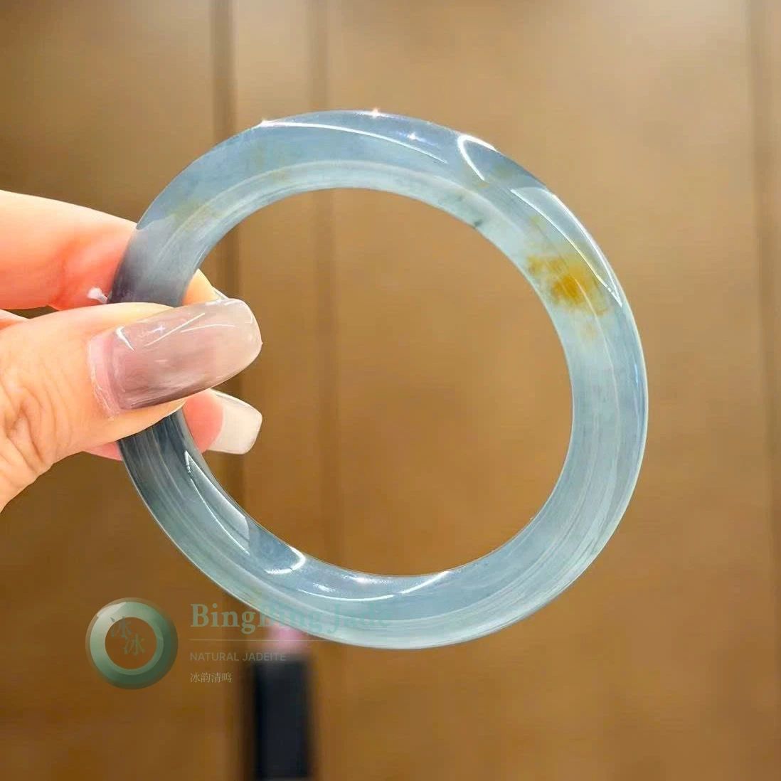 Deep Blue Guatemala Jelly Bangle 55mm — Honey Bloom Accent