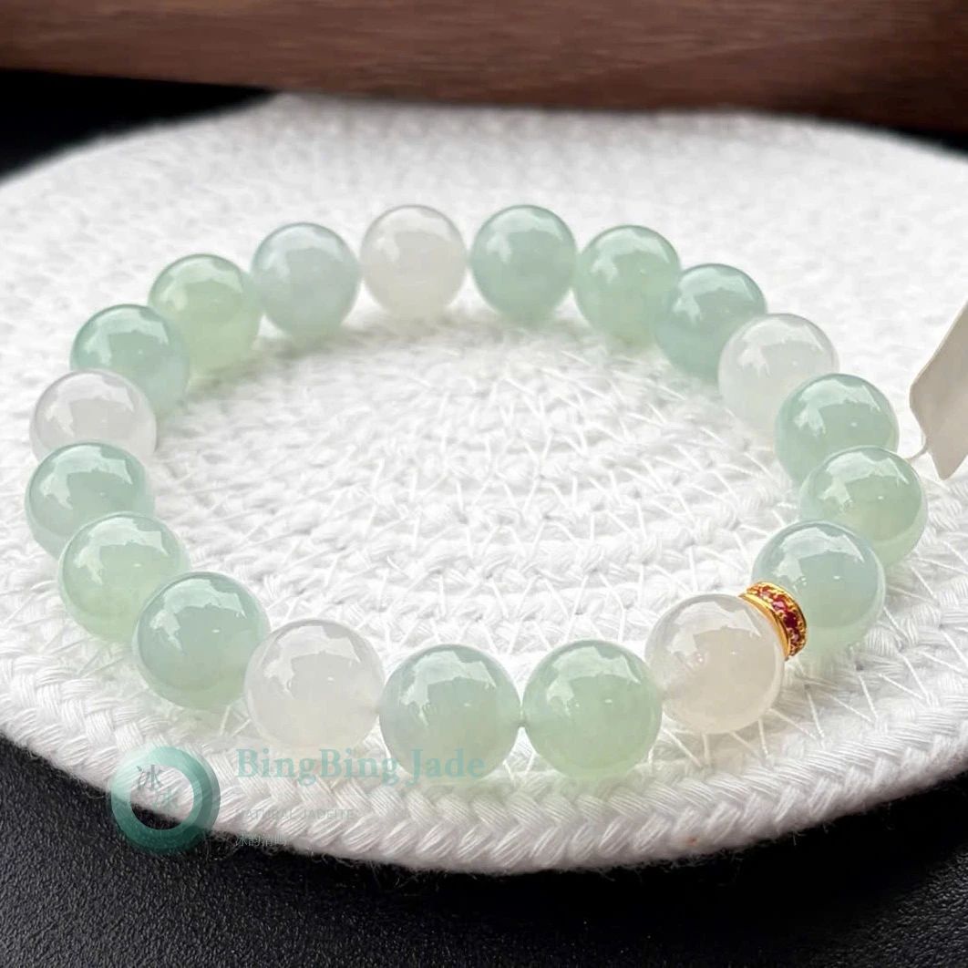 Icy Pastel Dewdrop Bead Bracelet 10mm