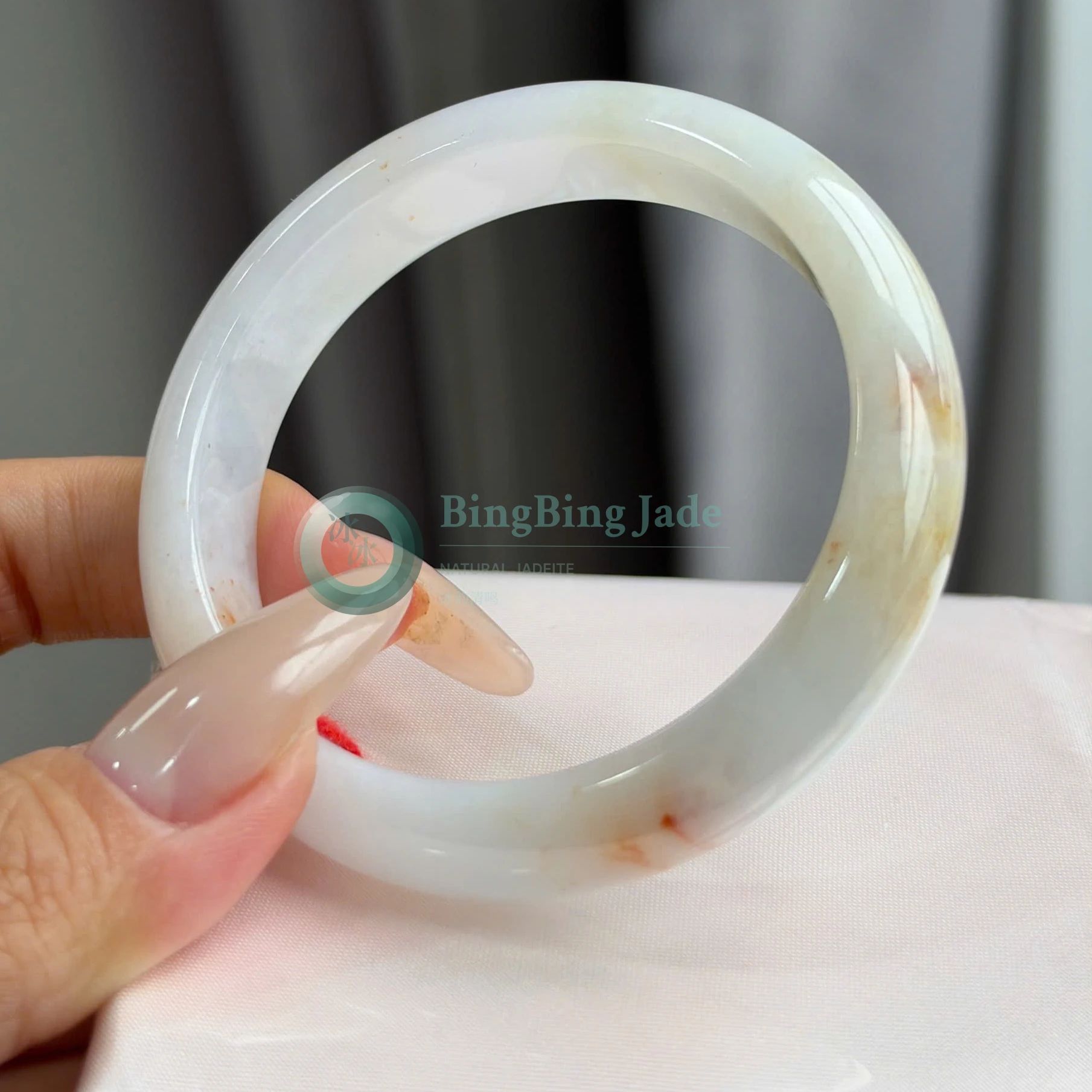 Moonlit Porcelain with Koi Blush Bangle 51.7mm