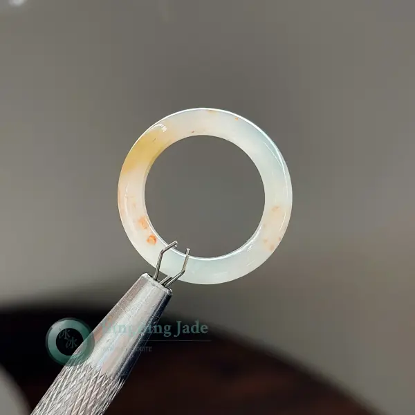 Tri-Color Sunrise Ring — Soft White, Amber & Green Neon Flash 17.3mm